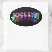 3D光源のジョセリンという名前（写真） 楕円形シール (バッグ)