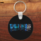 3D光源のデニスという名前(写真) キーホルダー (正面)