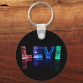 3D光源のレビという名前（写真） キーホルダー (正面)
