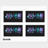 3D光源の名前（写真） 長方形シール (シート)