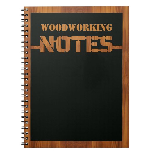 3D切り出し木工オン黒 ノートブック (正面)