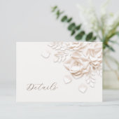 3D切り絵バラの結婚式の詳細 エンクロージャーカード (スタンド正面)