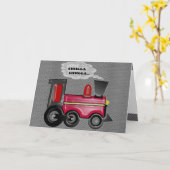 3D列車 カード (黄色い花)