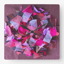 3D効果モダンバーガンディーなピンク紫リボン