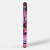 3D効果モダンバーガンディーなピンク紫リボン Case-Mate iPhoneケース (裏面 / 右)