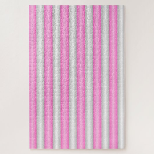 3D効果モダン付きネオンストライプピンク色の ジグソーパズル (縦)