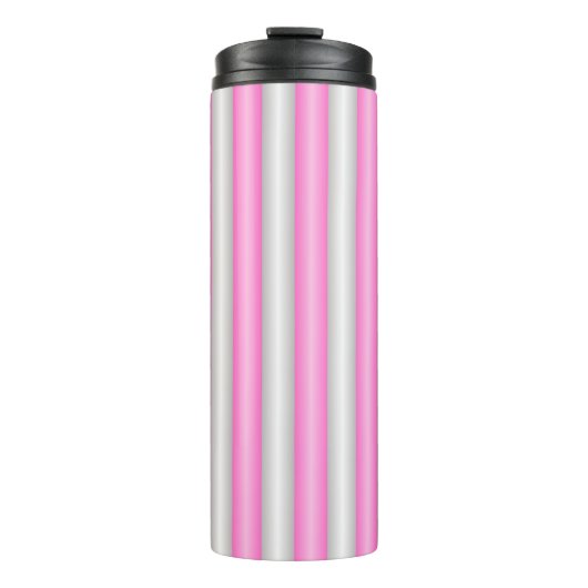 3D効果モダン付きネオンストライプピンク色の タンブラー (正面)