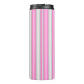 3D効果モダン付きネオンストライプピンク色の タンブラー (裏面)