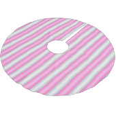 3D効果モダン付きネオンストライプピンク色の ブラッシュドポリエステルツリースカート (アングル)