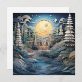 3D効果抽象芸術の背景 ノートカード (正面/裏面)