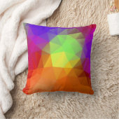3D効果虹の幾何三角形 クッション (ブランケット)