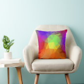 3D効果虹の幾何三角形 クッション (椅子)