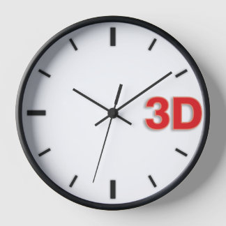 3D午後2時。 壁時計