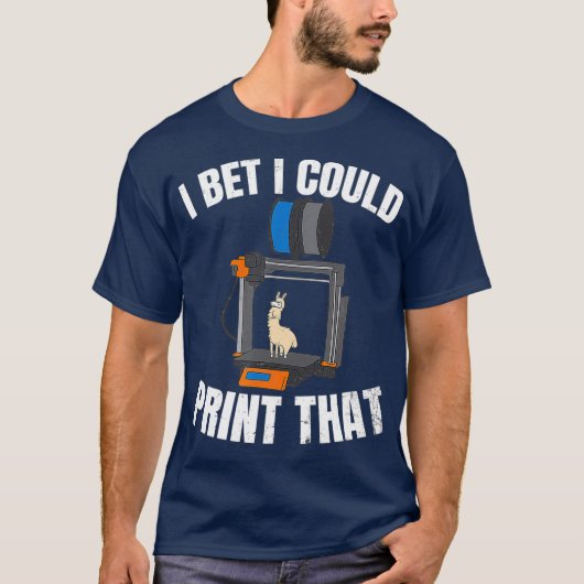 3D印刷デザイン私は賭けるその贈り物をプリントできる Tシャツ (正面)