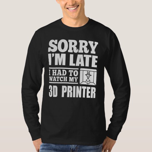 3D印刷3Dプリンタワーカーが3Dを見なければならなかった Tシャツ (正面)