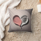 3D合成ハートと引裂き図形 クッション (ブランケット)