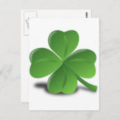 3D四つ葉クローバー ポストカード (正面/裏面)