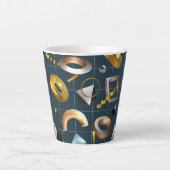 3D図形パターン カフェラテマグ (正面)