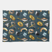 3D図形パターン キッチンタオル (横)