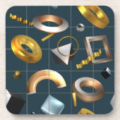 3D図形パターン コースター (正面)