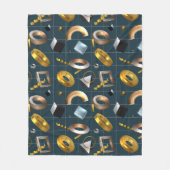 3D図形パターン フリースブランケット (正面)