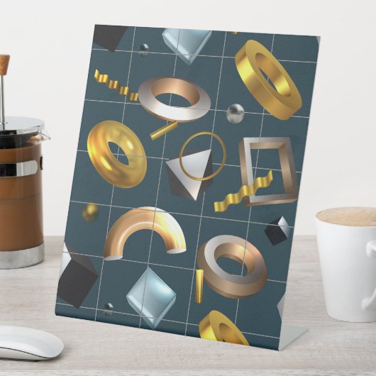 3D図形パターン 台座サイン (インサイチュ)