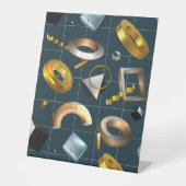 3D図形パターン 台座サイン (正面)