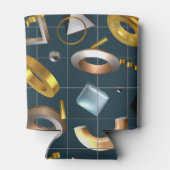 3D図形パターン 缶クーラー (裏面)