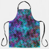 3D図形、ピンクから青みがかった薄紫 エプロン (正面)