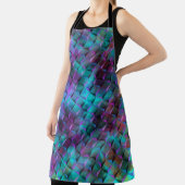 3D図形、ピンクから青みがかった薄紫 エプロン (インサイチュ)