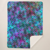 3D図形、ピンクから青みがかった薄紫 シェルパブランケット (正面)