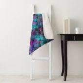 3D図形、ピンクから青みがかった薄紫 シェルパブランケット (インサイチュ)