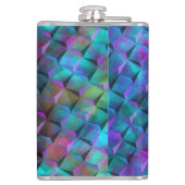 3D図形、ピンクから青みがかった薄紫 フラスク (裏面)