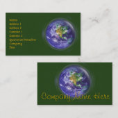 3D地球のアースデー 名刺 (正面/裏面)