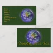 3D地球のアースデー 名刺 (正面/裏面)