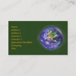 3D地球のアースデー 名刺