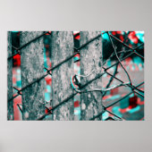 3D墓地フェンス ポスター (正面)