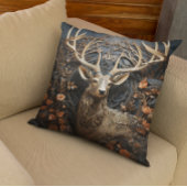 3d大アントラーバックディアモノグラム素朴 クッション