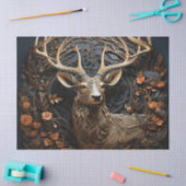 3d大型アントラーバックディアデカ素朴ップ 薄葉紙 (クラフト)