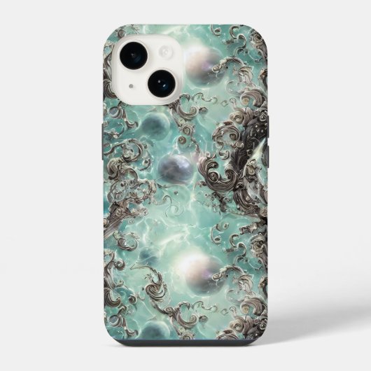 3D威厳のある鮮明な天体自然パターン iPhoneケース (裏面)