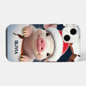 3D子ぶたクリスマス iPhoneケース (裏面横)