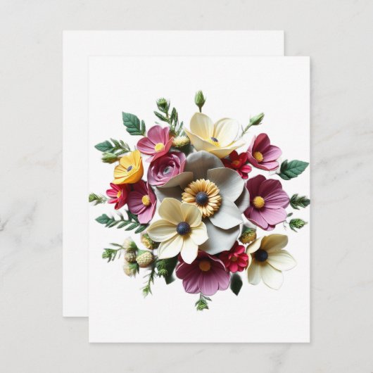 3D小花 シーズンカード (正面/裏面)