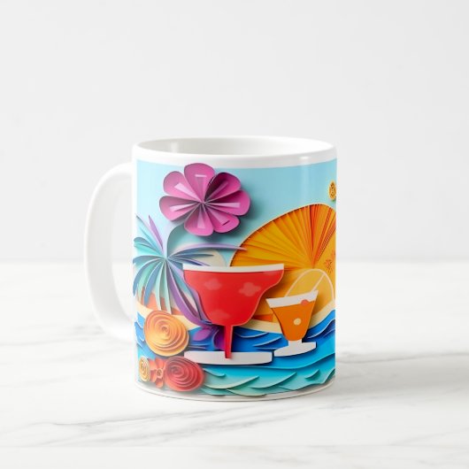 3D尾骨 コーヒーマグカップ (正面左)