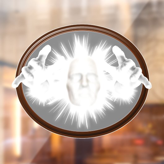 3D幽霊来の鏡外のハロウィーン ウィンドウサイン (シート2)