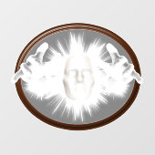 3D幽霊来の鏡外のハロウィーン ウィンドウサイン (シート)