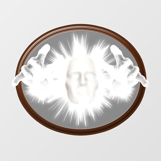 3D幽霊来の鏡外のハロウィーン ウィンドウサイン (シート)