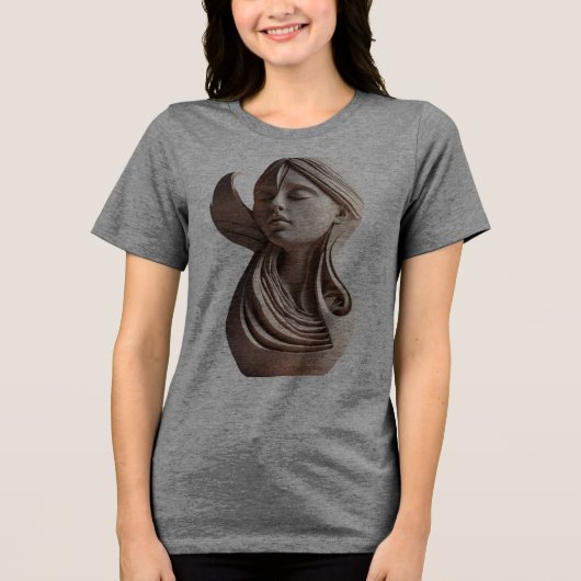 「3D幾何学彫刻Tシャツデザイン」 トライブレンドＴシャツ (正面)