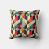 3D幾何学模様レトロミッドセンチュリーカラフル クッション (裏面)