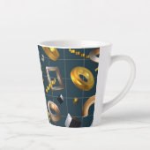 3D幾何学模様 カフェラテマグ (右)