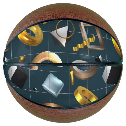 3D幾何学模様 バスケットボール (正面)